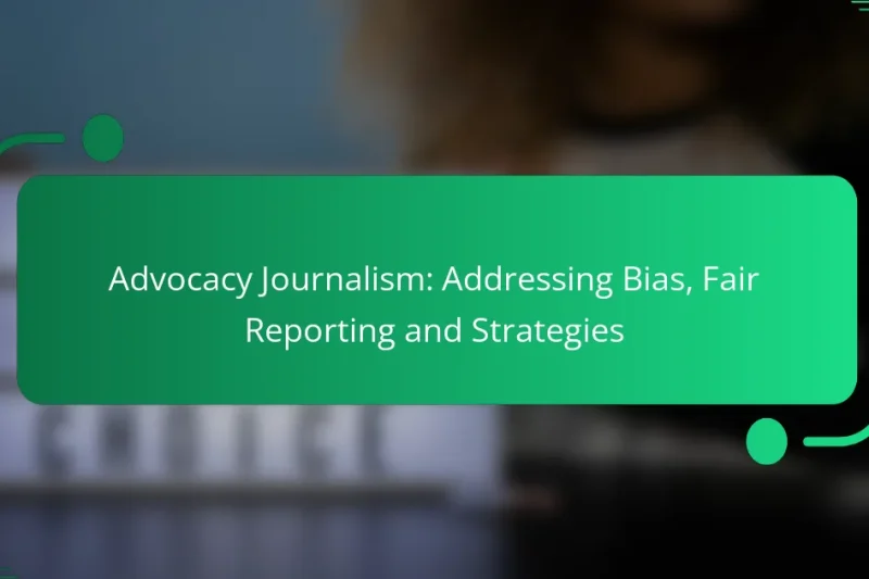 Advocacy Journalism: Addressing Bias, Fair Reporting and Strategies
