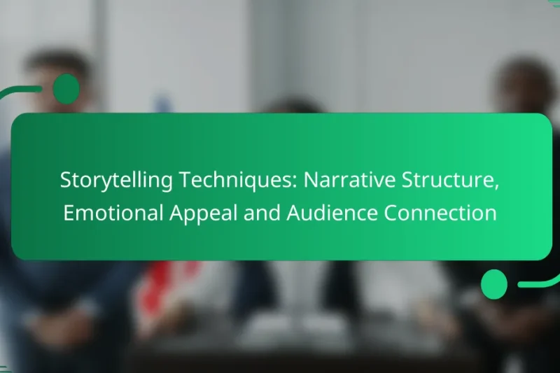 Storytelling Techniques: Narrative Structure, Emotional Appeal and Audience Connection