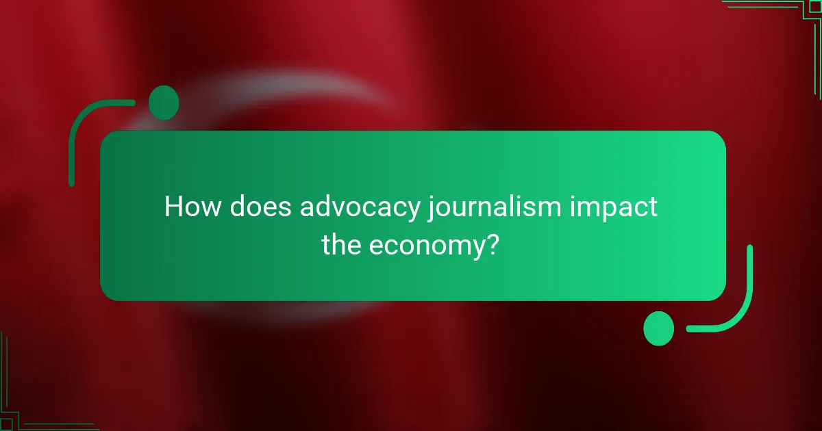 How does advocacy journalism impact the economy?